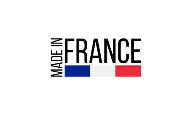 made in france, vector logo with french flag